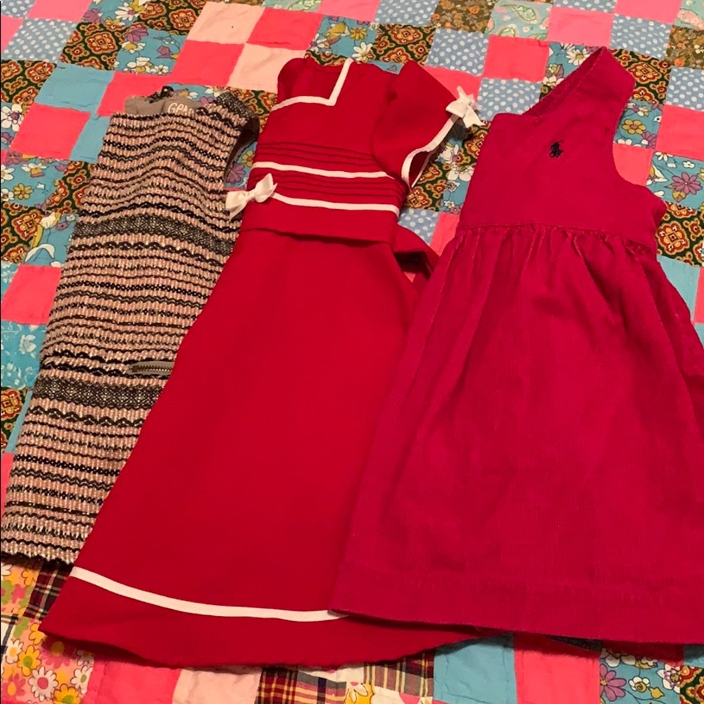 Set of 3 Dresses size 18-24 months and 2T